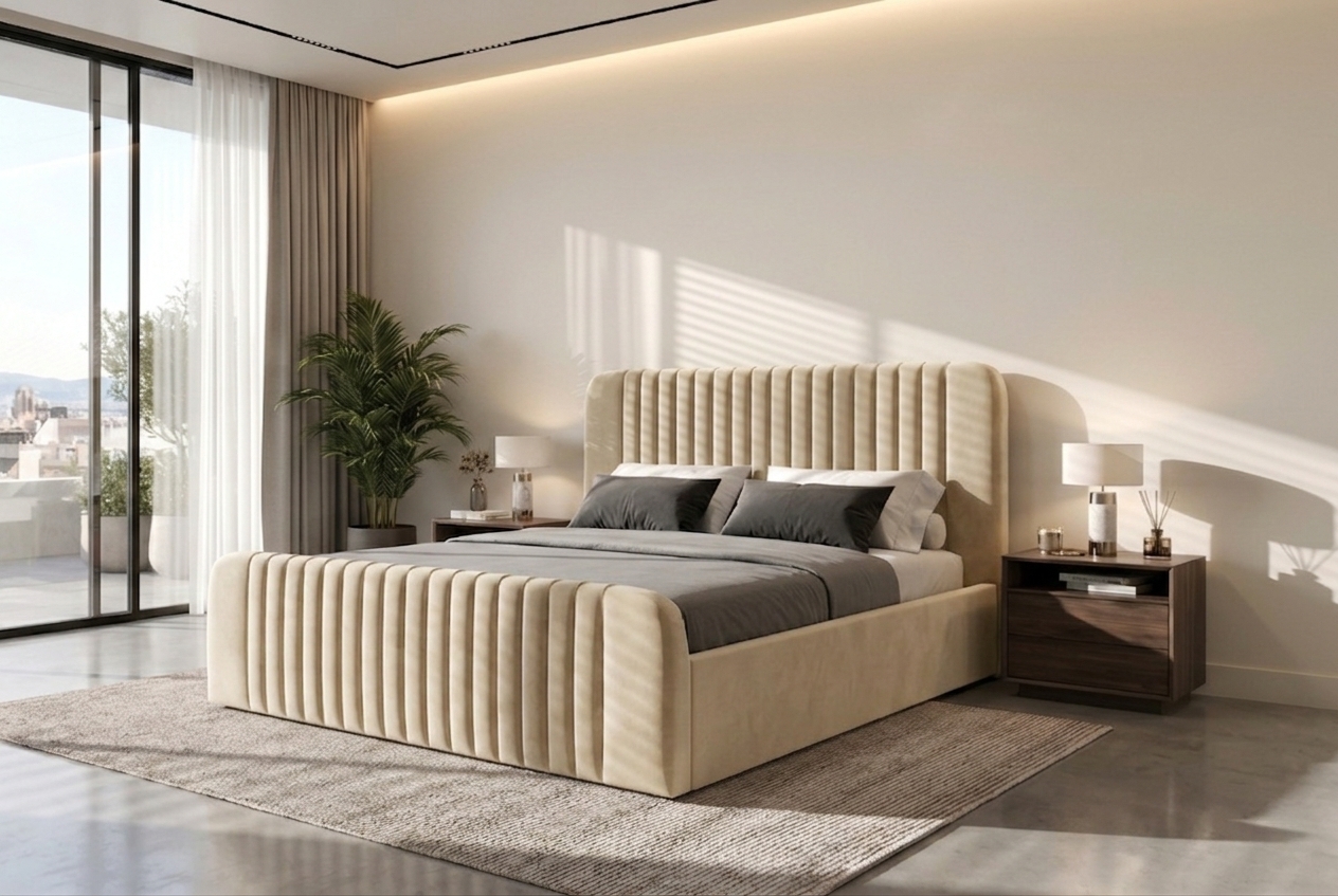 Polsterbett Modena Beige